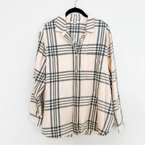 Madewell Oversized Plaid Button Down Shirt NWT Size L